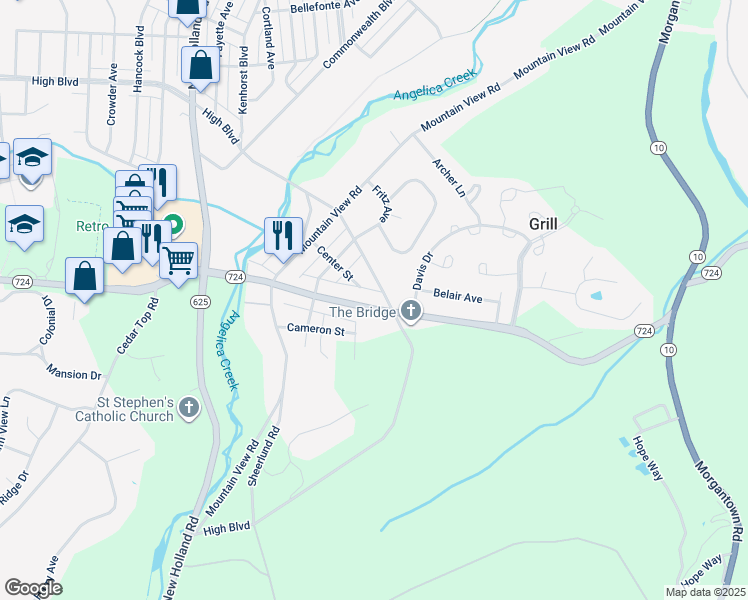 map of restaurants, bars, coffee shops, grocery stores, and more near 837 Philadelphia Avenue in Reading
