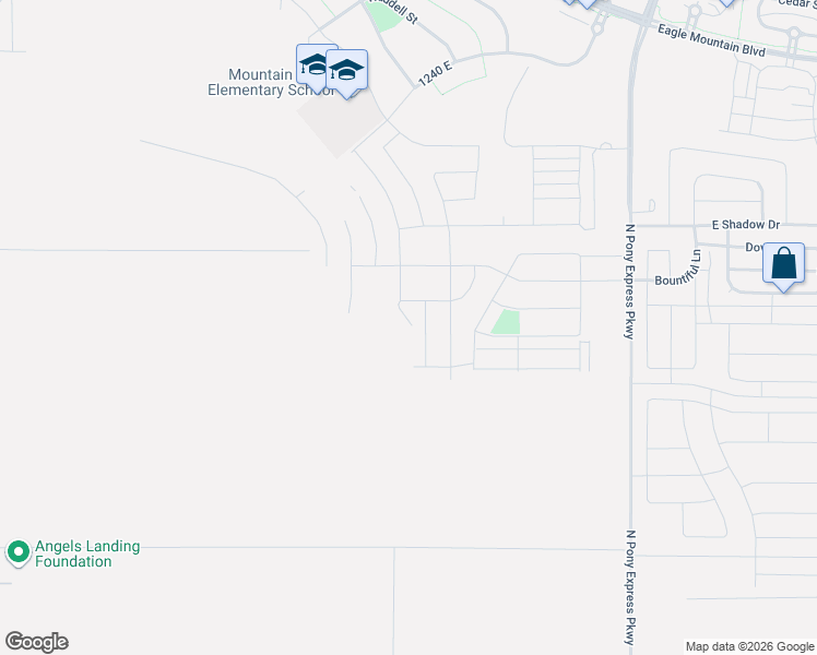 map of restaurants, bars, coffee shops, grocery stores, and more near Unnamed Road in Eagle Mountain