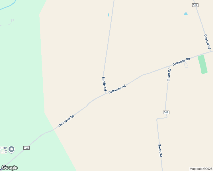 map of restaurants, bars, coffee shops, grocery stores, and more near 1653-1899 Brindle Road in Ostrander