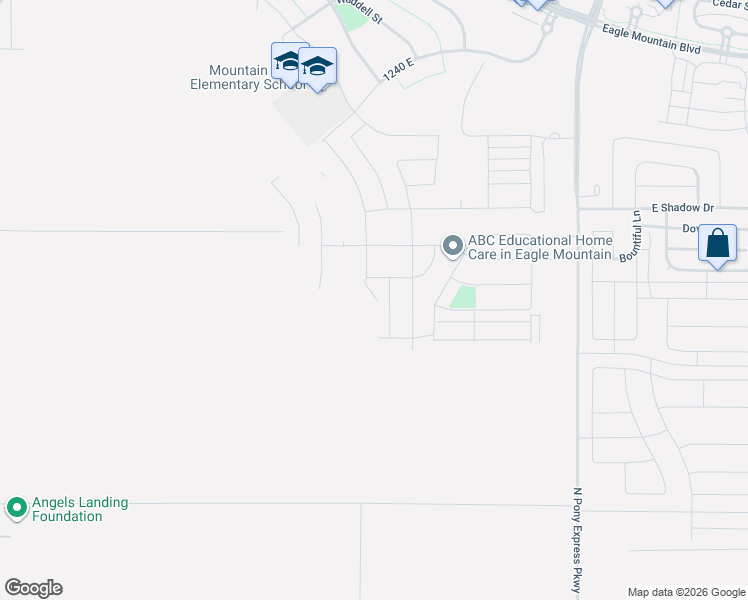 map of restaurants, bars, coffee shops, grocery stores, and more near Unnamed Road in Eagle Mountain