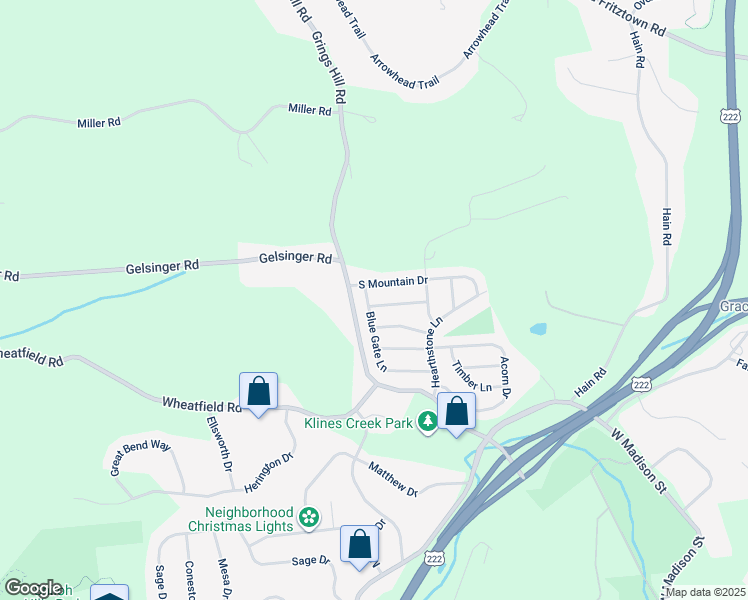 map of restaurants, bars, coffee shops, grocery stores, and more near 1879 White Oak Drive in Sinking Spring
