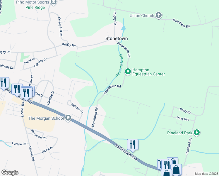 map of restaurants, bars, coffee shops, grocery stores, and more near 11 Spruce Avenue in Birdsboro