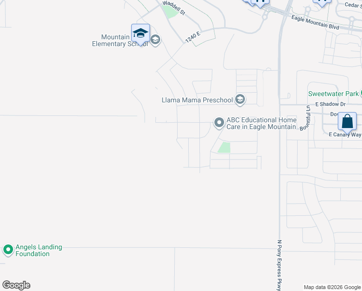 map of restaurants, bars, coffee shops, grocery stores, and more near 3488 North Browning Street in Eagle Mountain
