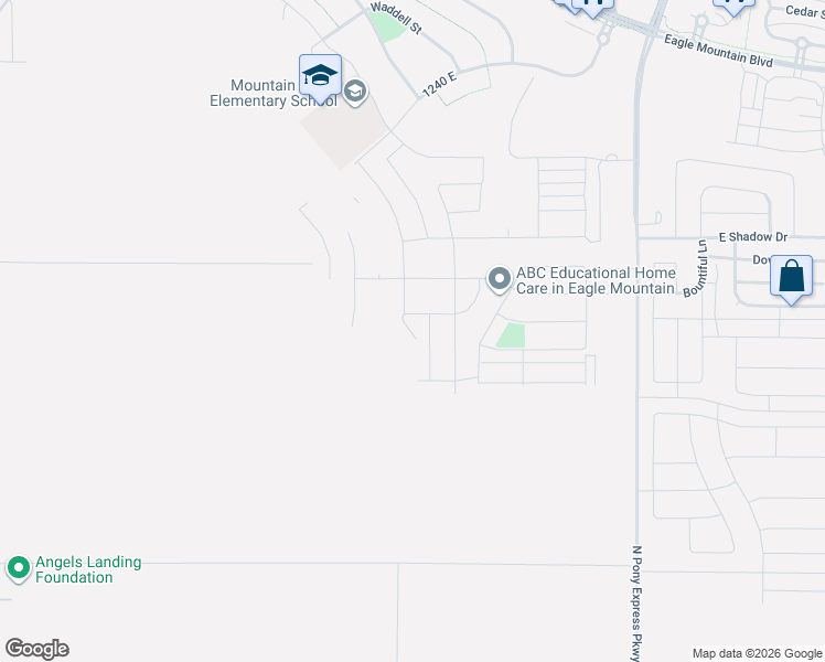 map of restaurants, bars, coffee shops, grocery stores, and more near 3488 North Browning Street in Eagle Mountain