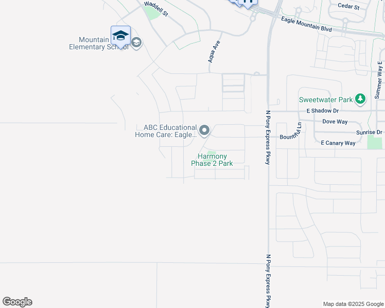 map of restaurants, bars, coffee shops, grocery stores, and more near 3473 North Delta Street in Eagle Mountain
