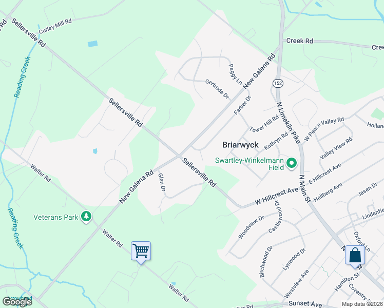 map of restaurants, bars, coffee shops, grocery stores, and more near 464 New Galena Road in Chalfont