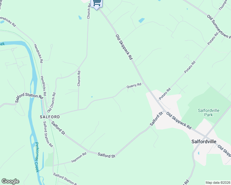 map of restaurants, bars, coffee shops, grocery stores, and more near 2037 Quarry Road in Harleysville