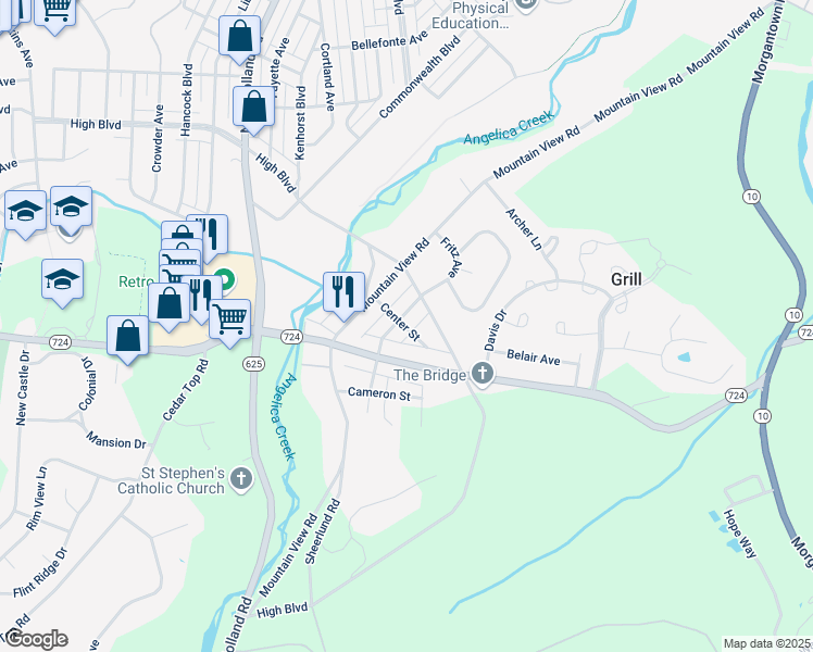map of restaurants, bars, coffee shops, grocery stores, and more near 811 Fritz Avenue in Reading