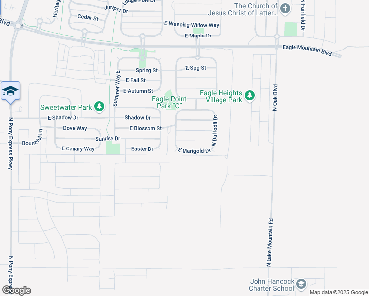map of restaurants, bars, coffee shops, grocery stores, and more near 2277 East 3530 North in Eagle Mountain