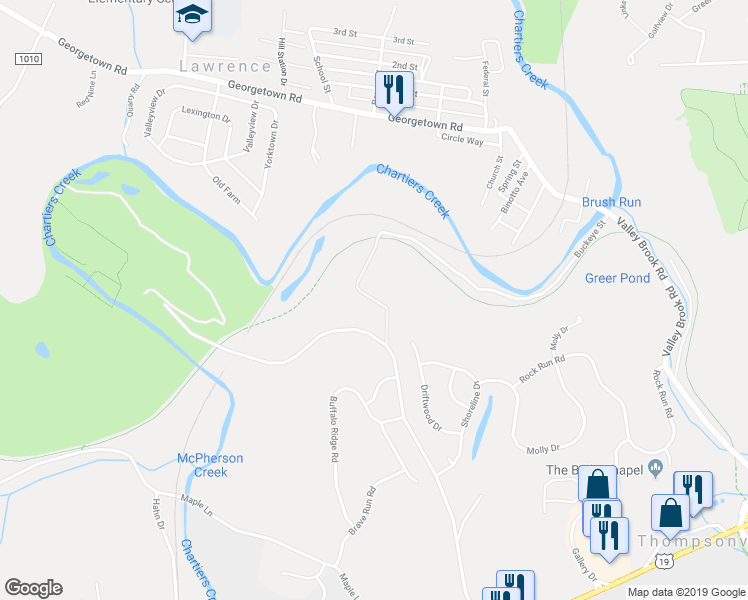 map of restaurants, bars, coffee shops, grocery stores, and more near 100 Linwood Avenue in Canonsburg