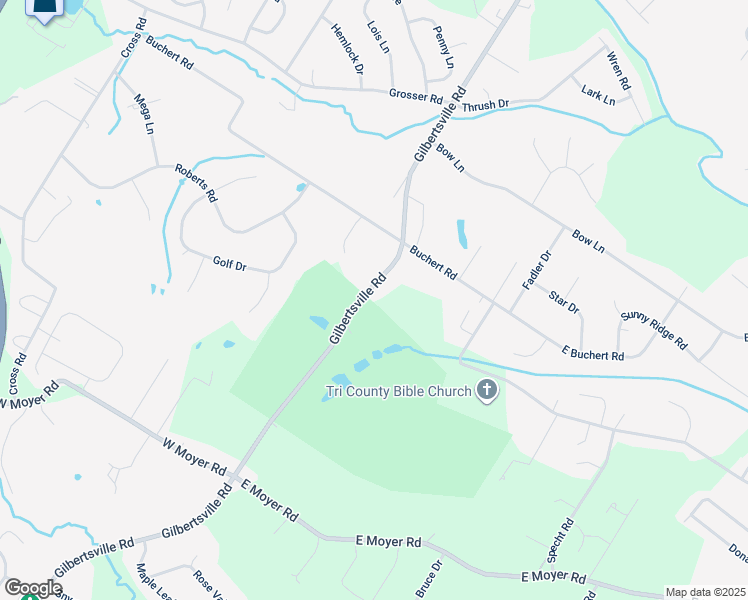 map of restaurants, bars, coffee shops, grocery stores, and more near 648 Gilbertsville Road in Gilbertsville
