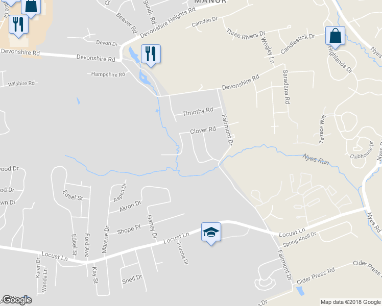 map of restaurants, bars, coffee shops, grocery stores, and more near 1220 Barley Corn Square in Harrisburg