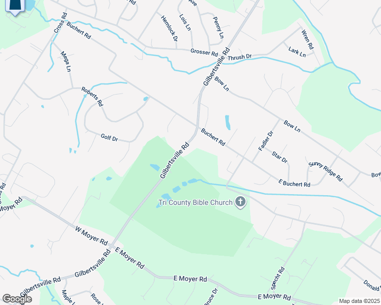 map of restaurants, bars, coffee shops, grocery stores, and more near 638 Gilbertsville Road in Gilbertsville