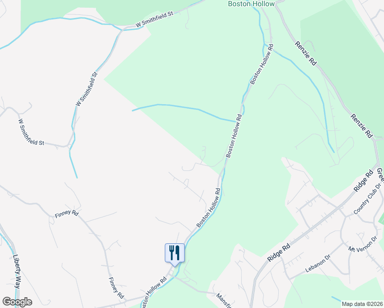 map of restaurants, bars, coffee shops, grocery stores, and more near 5 Fey Road in McKeesport