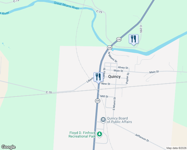 map of restaurants, bars, coffee shops, grocery stores, and more near 114 Liberty Street in Quincy