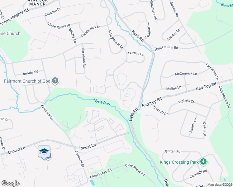 map of restaurants, bars, coffee shops, grocery stores, and more near 830 North Highlands Drive in Harrisburg