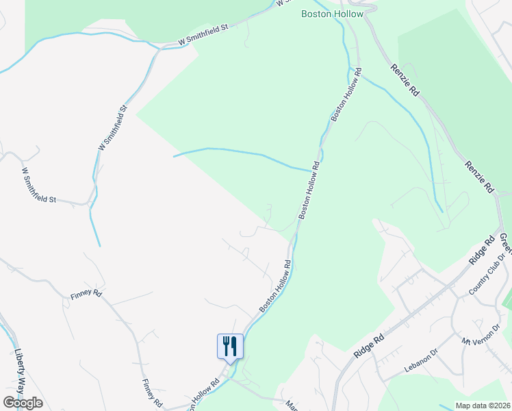 map of restaurants, bars, coffee shops, grocery stores, and more near 5 Fey Road in McKeesport