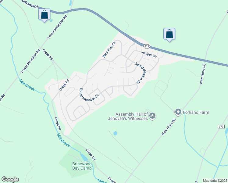 map of restaurants, bars, coffee shops, grocery stores, and more near 200 Finch Court in New Hope