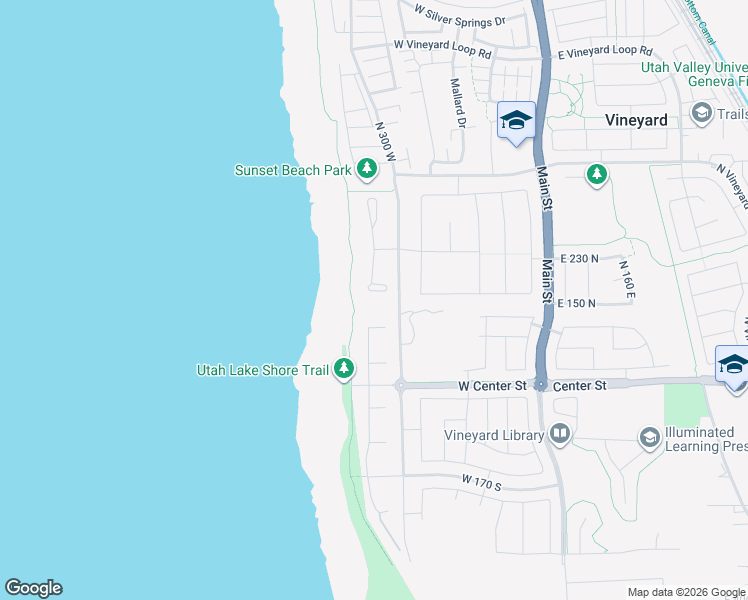 map of restaurants, bars, coffee shops, grocery stores, and more near 343 West Bay Drive in Vineyard