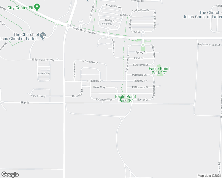 map of restaurants, bars, coffee shops, grocery stores, and more near 1846 Dove Way in Eagle Mountain