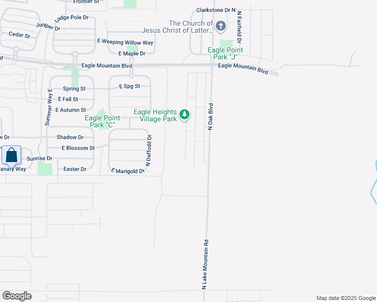 map of restaurants, bars, coffee shops, grocery stores, and more near 3676 North 2420 East in Eagle Mountain