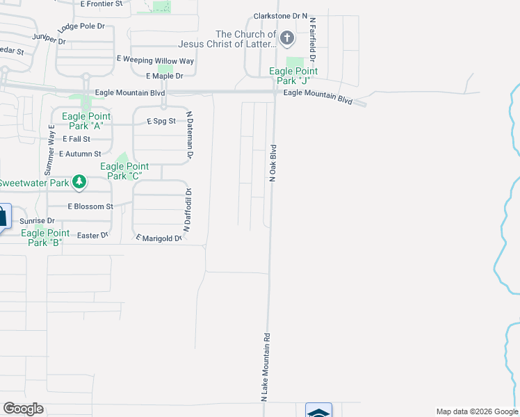 map of restaurants, bars, coffee shops, grocery stores, and more near 3667 North Eagle Meadows Drive in Eagle Mountain