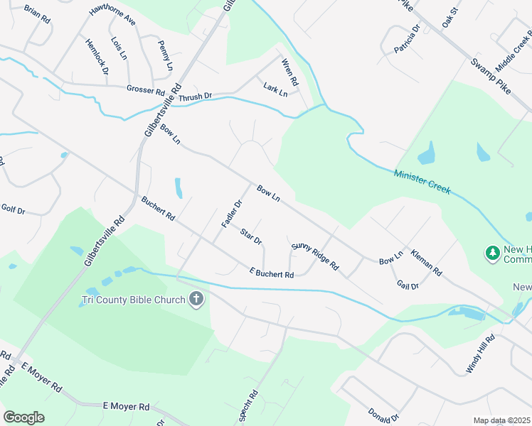 map of restaurants, bars, coffee shops, grocery stores, and more near 40 Hillside Circle in Gilbertsville