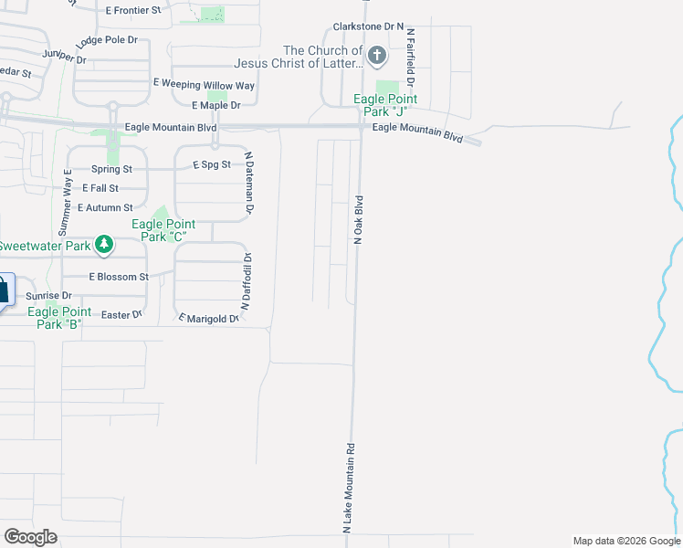 map of restaurants, bars, coffee shops, grocery stores, and more near 3633 North Eagle Meadows Drive in Eagle Mountain