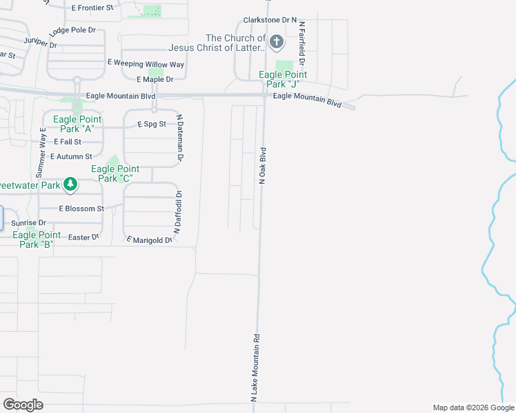 map of restaurants, bars, coffee shops, grocery stores, and more near 3634 North Eagle Meadows Drive in Eagle Mountain