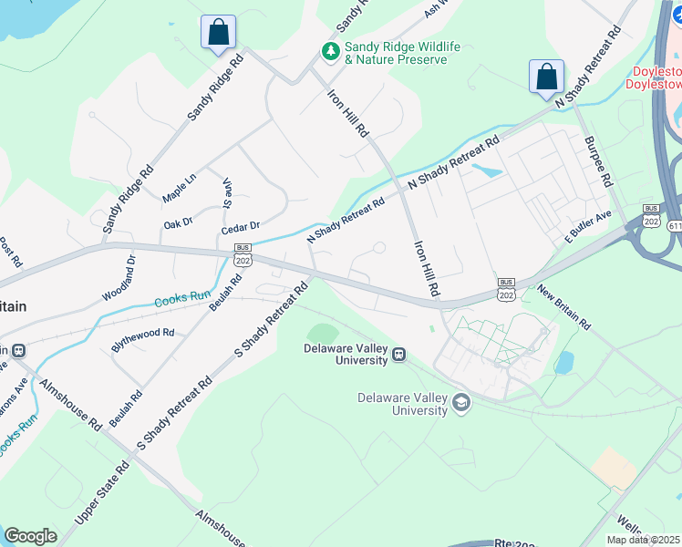 map of restaurants, bars, coffee shops, grocery stores, and more near 409 East Butler Avenue in New Britain