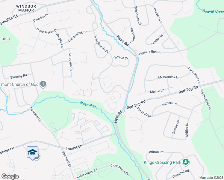 map of restaurants, bars, coffee shops, grocery stores, and more near 6662 Springford Terrace in Harrisburg