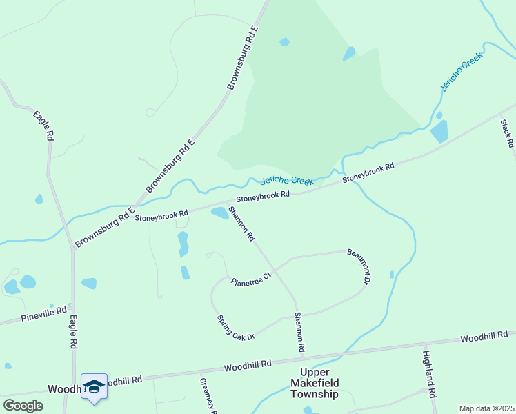 map of restaurants, bars, coffee shops, grocery stores, and more near 172 Stoneybrook Road in Newtown