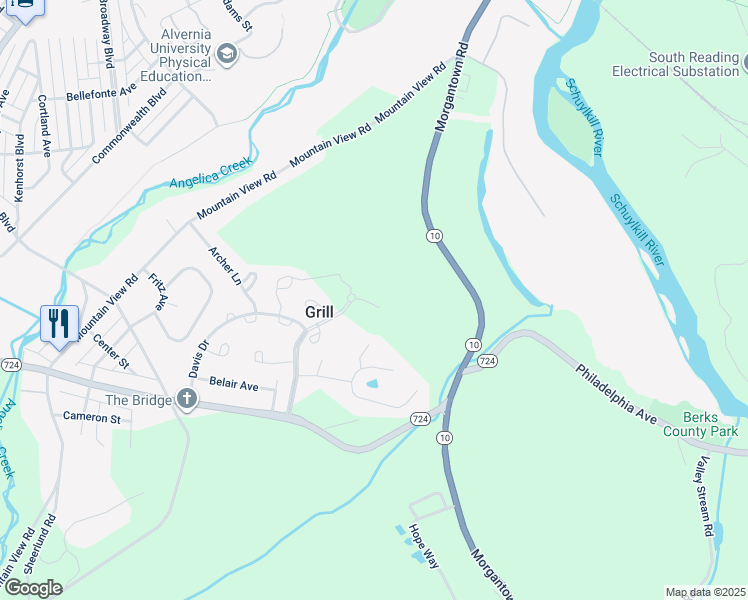 map of restaurants, bars, coffee shops, grocery stores, and more near 15 Chaser Court in Shillington