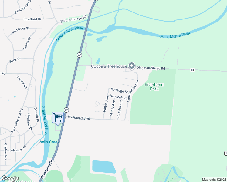 map of restaurants, bars, coffee shops, grocery stores, and more near 1241 Rutledge Street in Sidney
