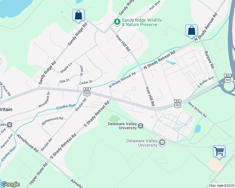 map of restaurants, bars, coffee shops, grocery stores, and more near 409 East Butler Avenue in New Britain