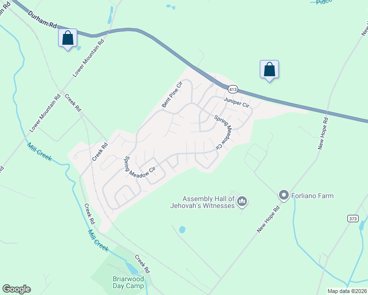 map of restaurants, bars, coffee shops, grocery stores, and more near 446 Cardinal Court North in New Hope