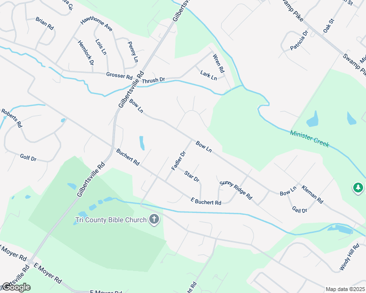 map of restaurants, bars, coffee shops, grocery stores, and more near 113 Fadler Drive in Gilbertsville