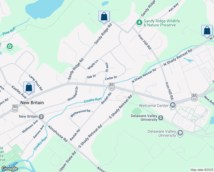 map of restaurants, bars, coffee shops, grocery stores, and more near 10 Beulah Road in New Britain