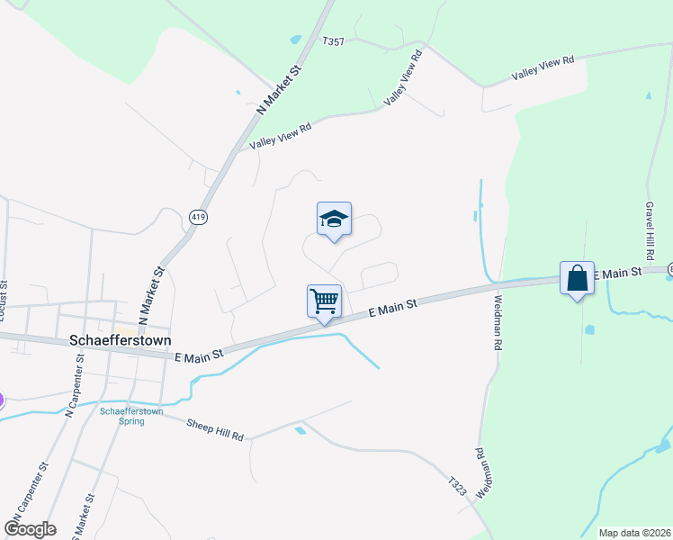 map of restaurants, bars, coffee shops, grocery stores, and more near in Schaefferstown