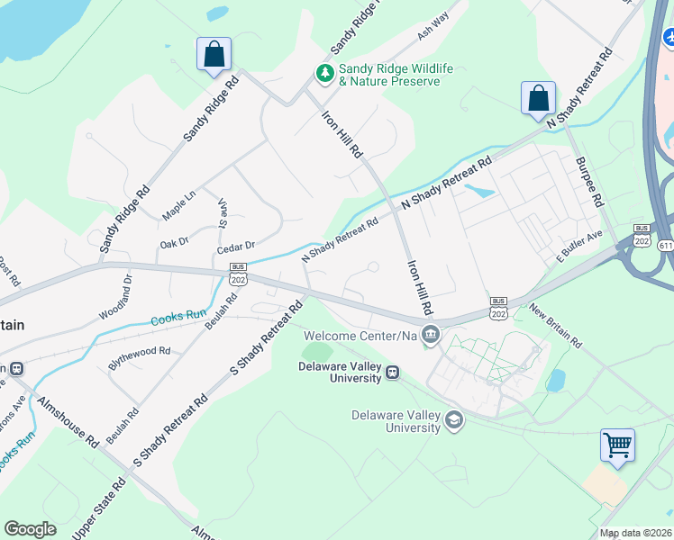 map of restaurants, bars, coffee shops, grocery stores, and more near 409 East Butler Avenue in New Britain