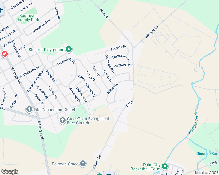 map of restaurants, bars, coffee shops, grocery stores, and more near 8 Windsor Way in Annville