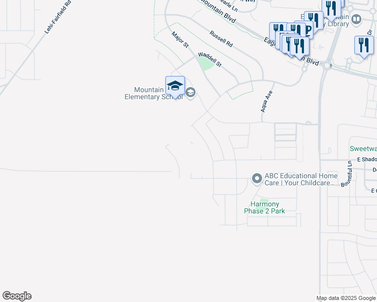 map of restaurants, bars, coffee shops, grocery stores, and more near 3708 North Jane Street in Eagle Mountain