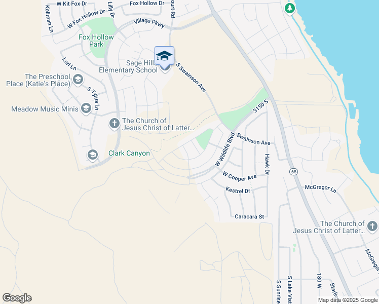 map of restaurants, bars, coffee shops, grocery stores, and more near 3352 South Heathercrest Drive in Saratoga Springs