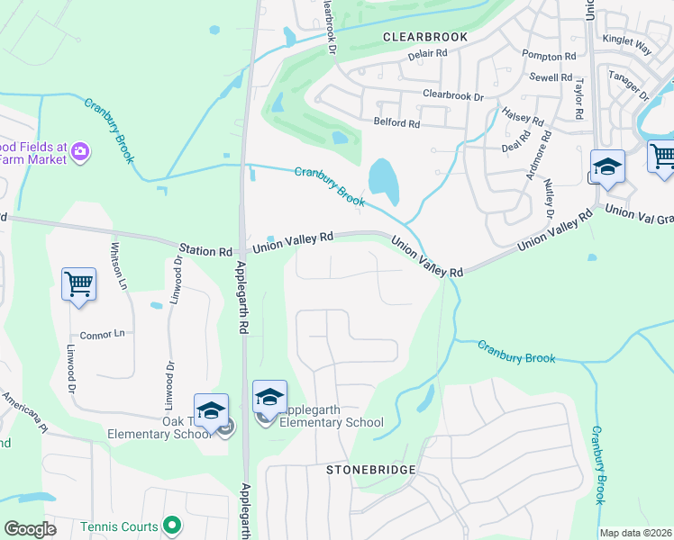 map of restaurants, bars, coffee shops, grocery stores, and more near 5 Rustic Court in Monroe Township