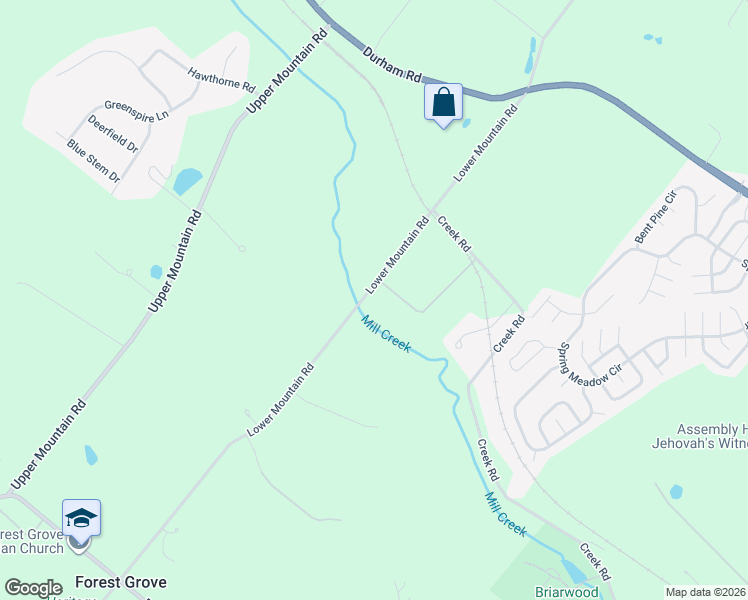 map of restaurants, bars, coffee shops, grocery stores, and more near 4263 Lower Mountain Road in New Hope