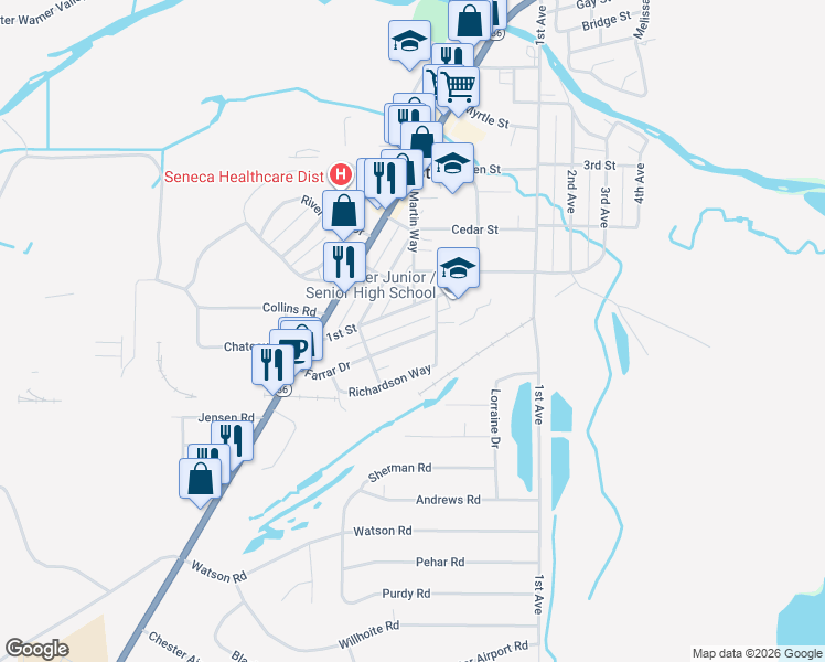 map of restaurants, bars, coffee shops, grocery stores, and more near 359-361 Richardson Way in Westwood