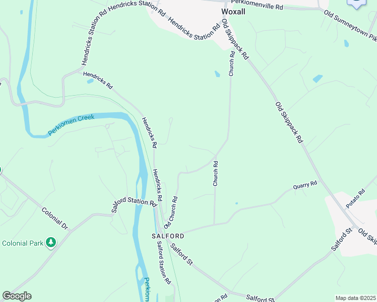 map of restaurants, bars, coffee shops, grocery stores, and more near 1815 Quail Ridge Lane in Harleysville