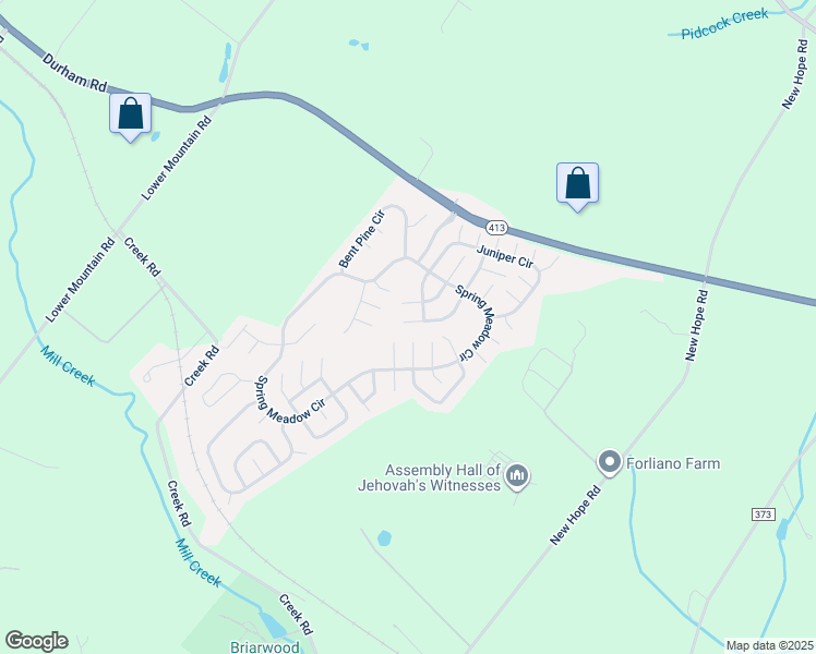 map of restaurants, bars, coffee shops, grocery stores, and more near 495 Goldenrod Crossing West in New Hope