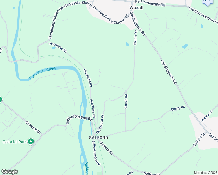 map of restaurants, bars, coffee shops, grocery stores, and more near 1815 Quail Ridge Lane in Harleysville