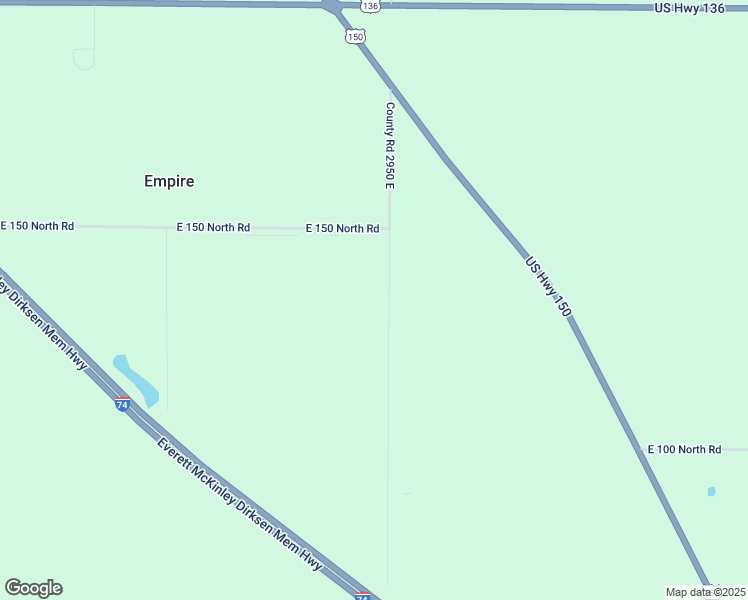 map of restaurants, bars, coffee shops, grocery stores, and more near 1350 North 2950 East Road in Le Roy